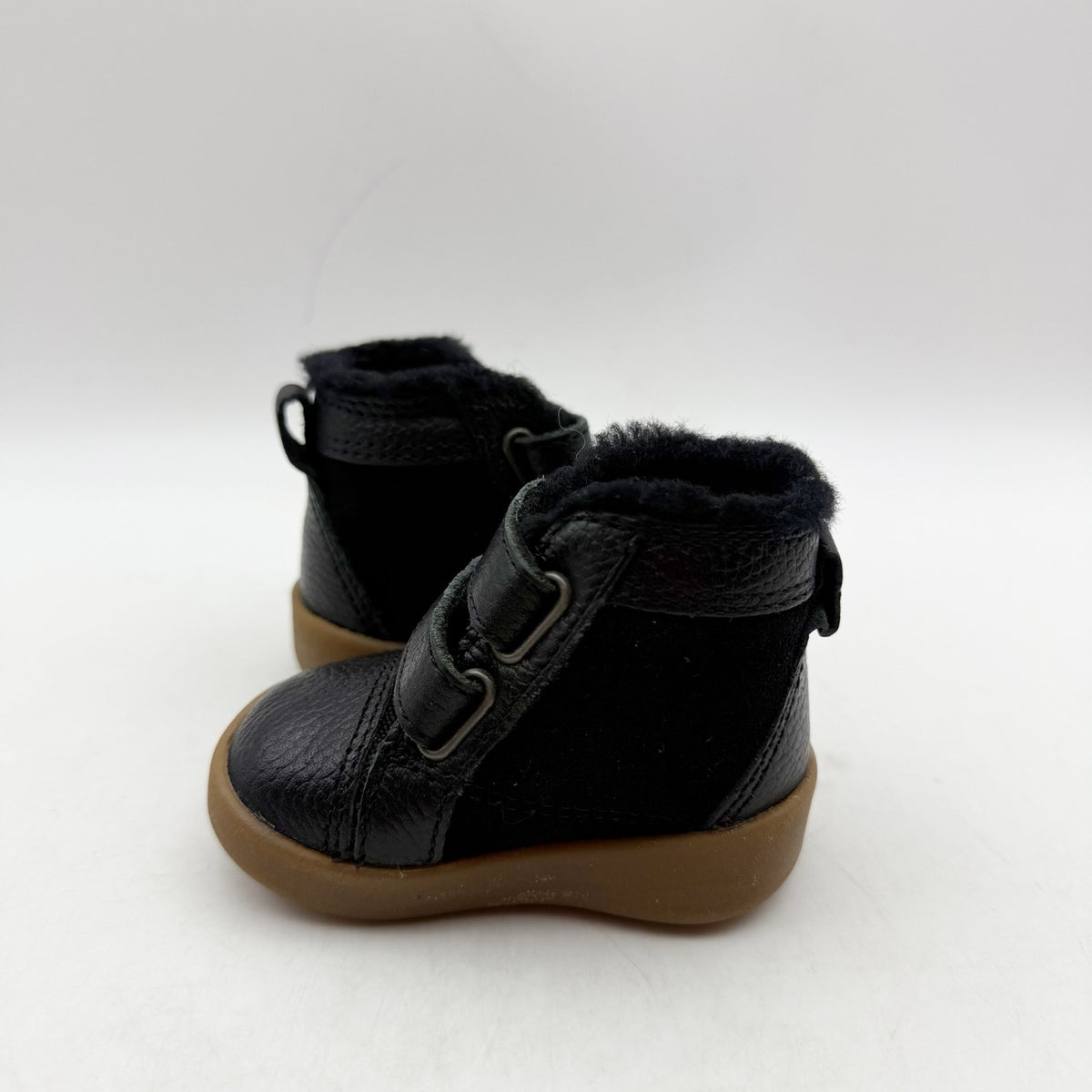 UGG Baby Rennon ll Boots US 0/1 XS Black Suede Leather NIB