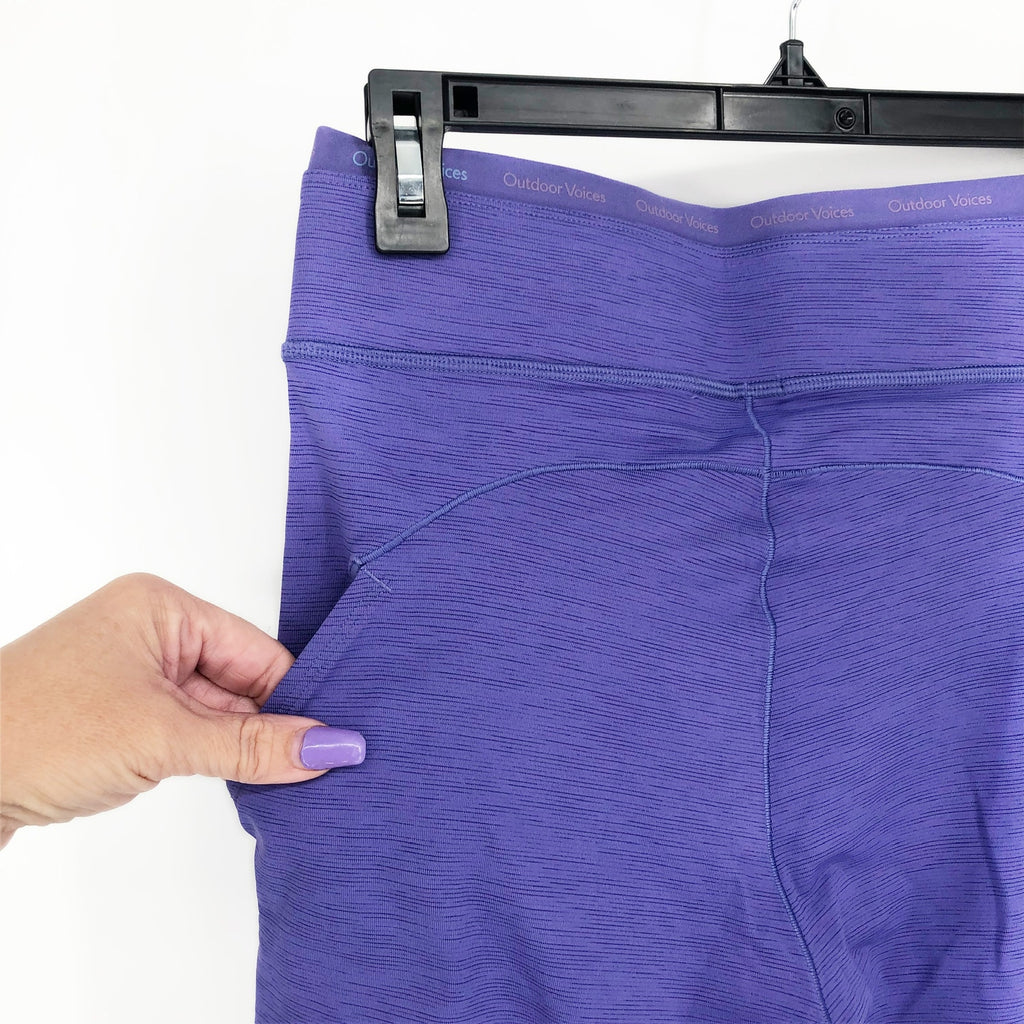 OUTDOOR VOICES TechSweat Thrive 7/8 Leggings Small Violet Purple High Waist NWT