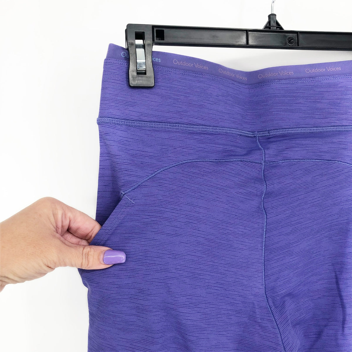 OUTDOOR VOICES TechSweat Thrive 7/8 Leggings Small Violet Purple High Waist NWT