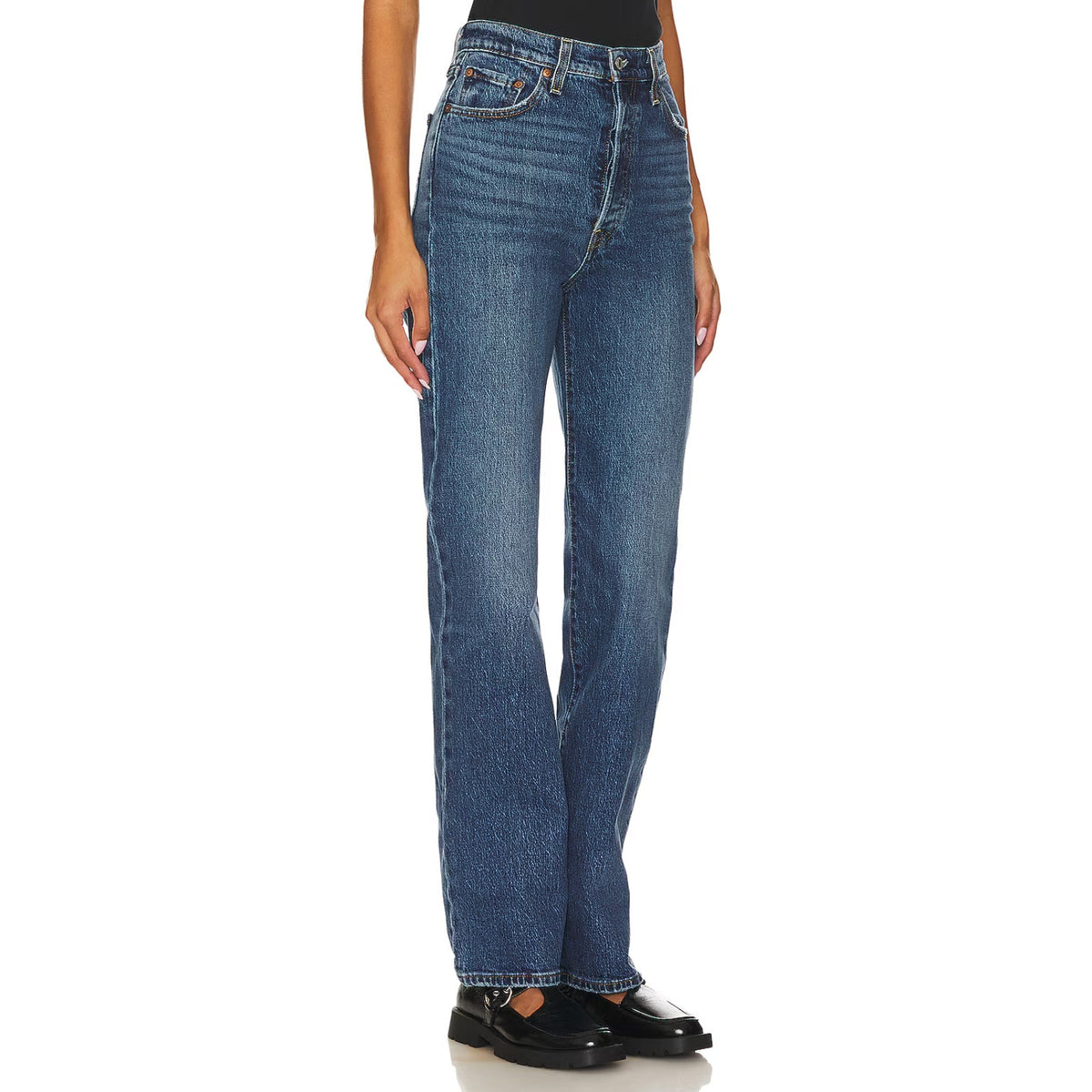 Levi's Womens Ribcage Straight Jeans 26x32 SIZE 2 Valley View 790780007 NWOT