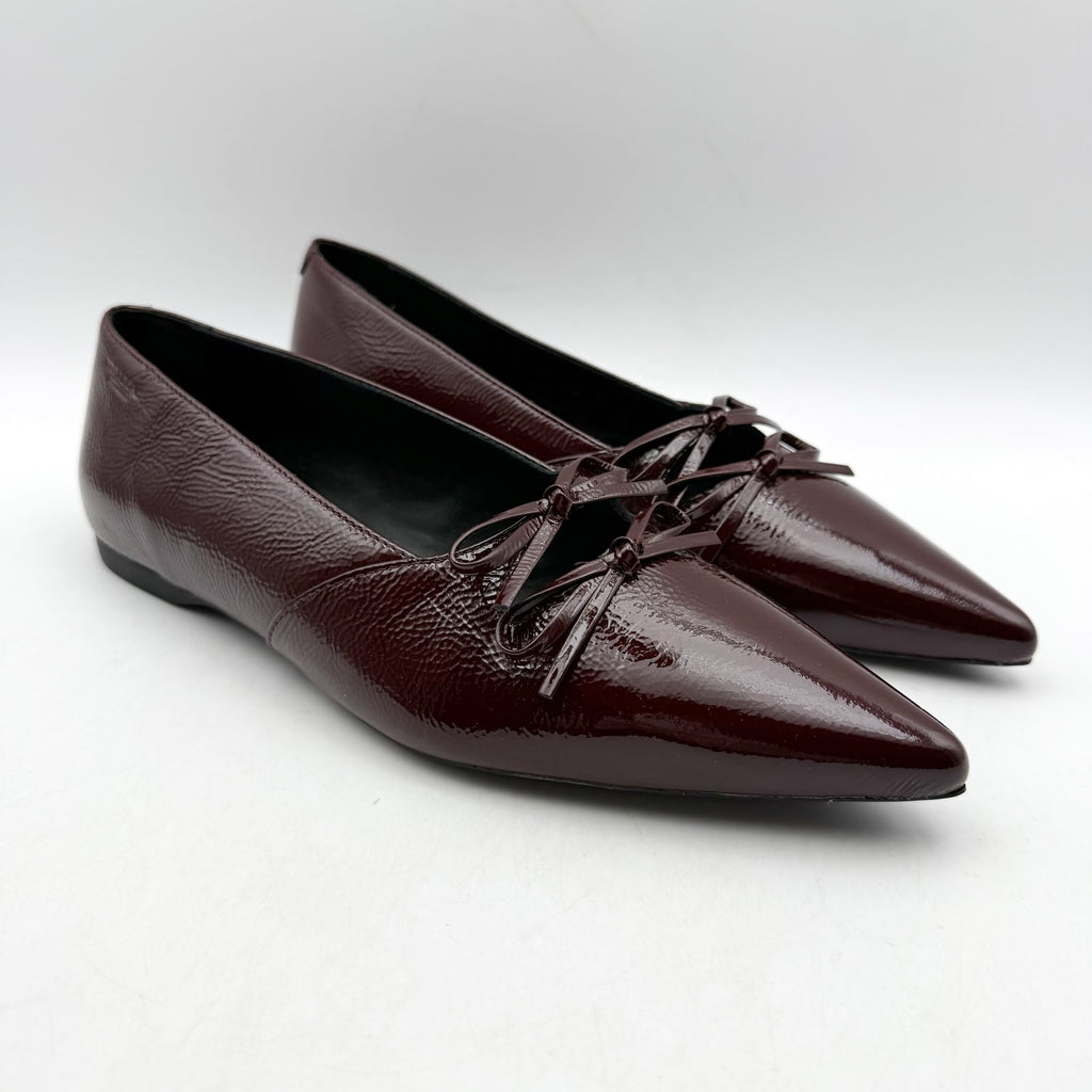 Vagabond Womens Hermine Ballet Flats EU 36 US 6 Red Burgundy Patent Leather NWOB