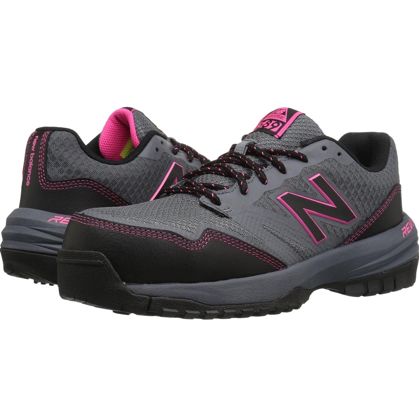 New Balance 589v1 Athletic Work Shoes 8.5 Wide Gray Pink Comp Toe EH SR NIB