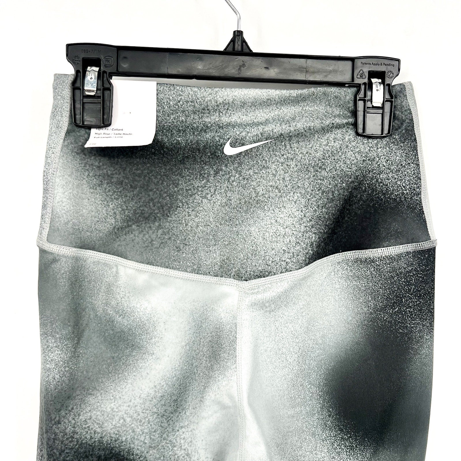 NIKE Women's One Dri Fit Leggings XS Black Print Full Length High Rise NWT