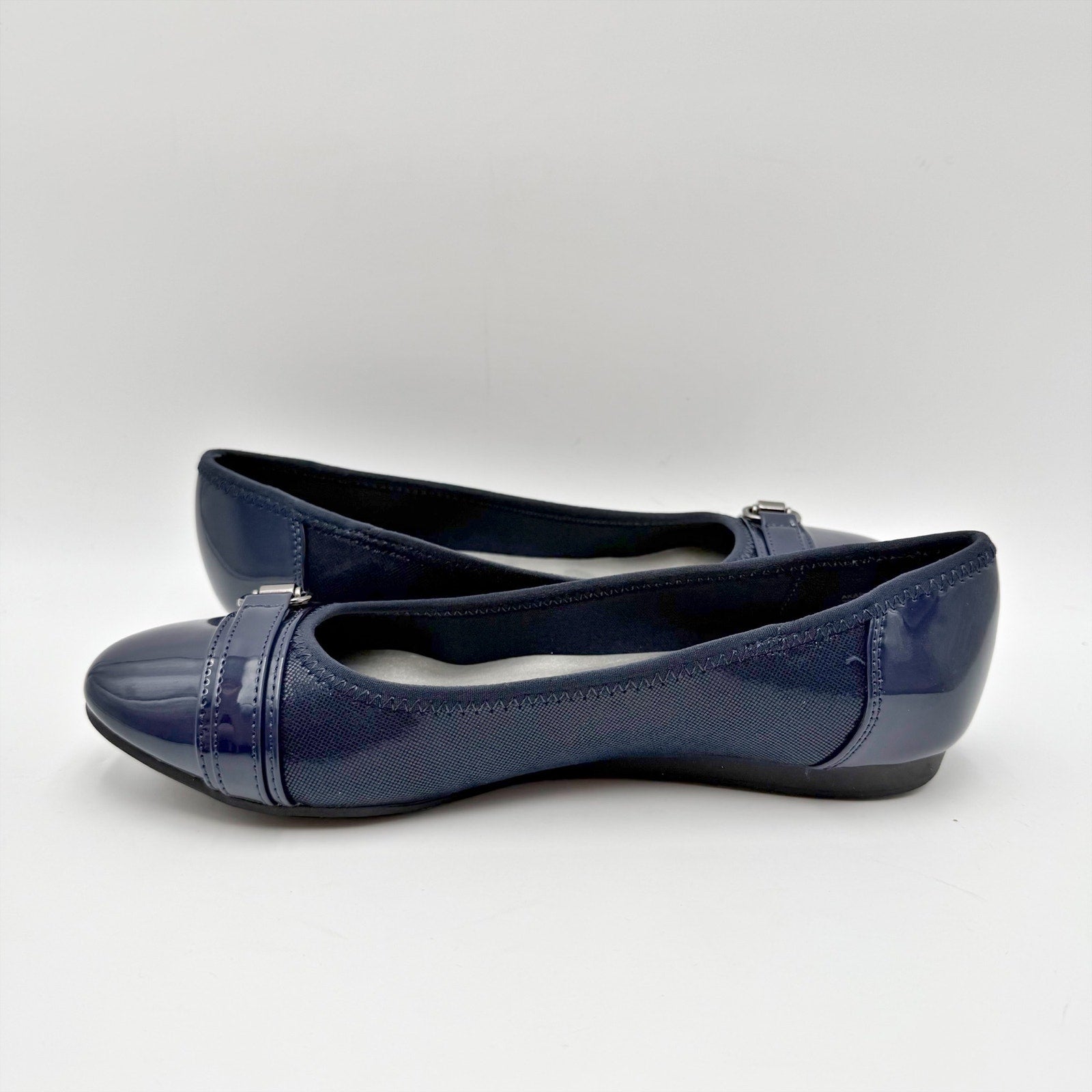 Anne Klein Womens Sport Able Flats Size 6.5 M Navy Blue NIB