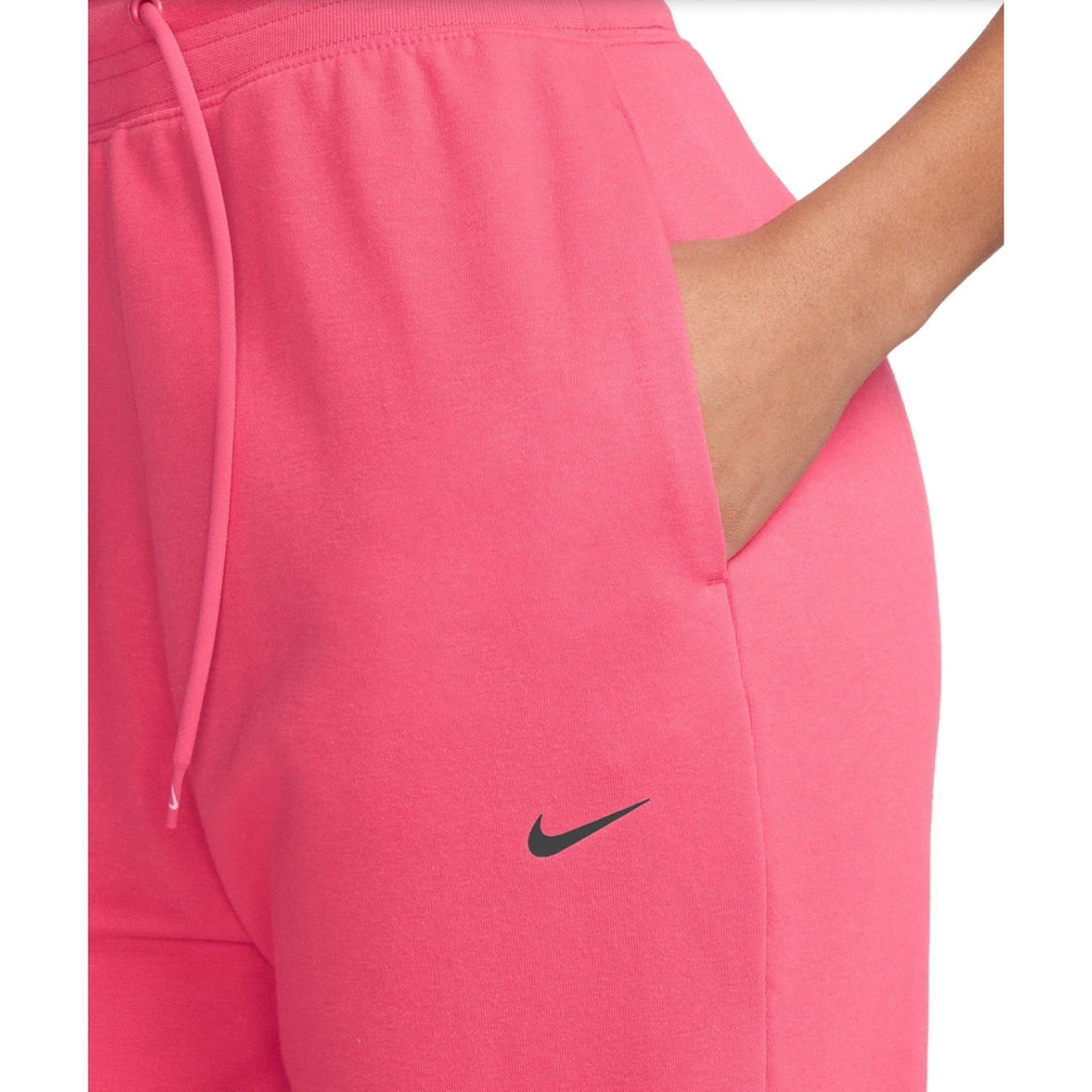 NIKE Women's Dri Fit 7/8 Joggers XS Aster Pink High-Waisted French Terry NWT