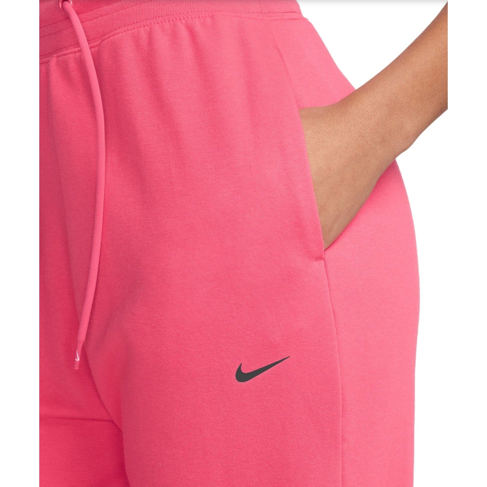 NIKE Women's Dri Fit 7/8 Joggers XS Aster Pink High-Waisted French Terry NWT