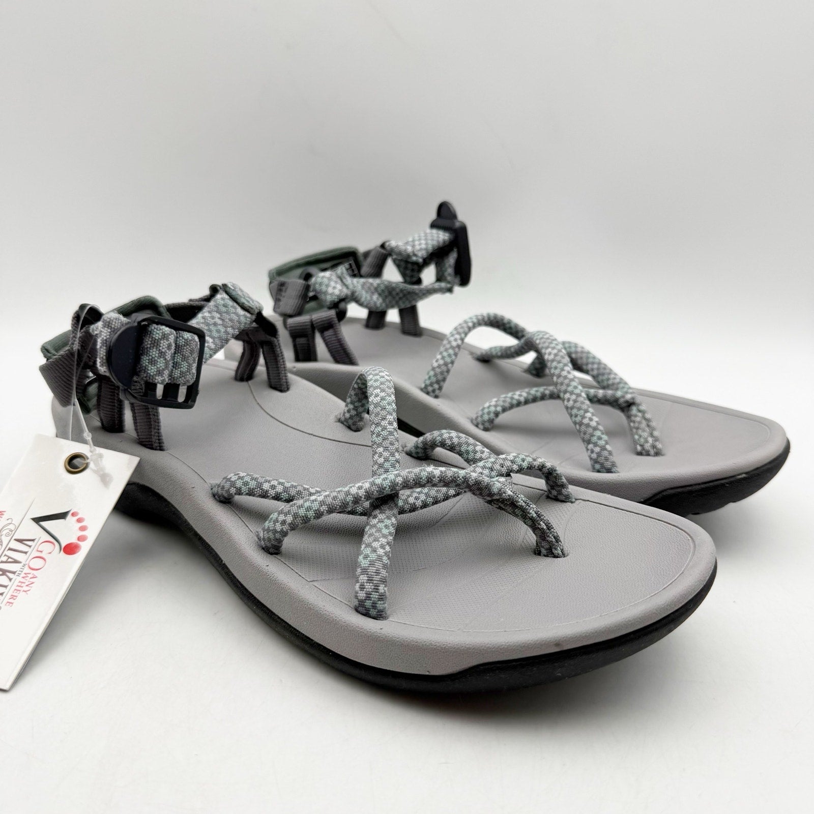 Viakix Womens Samara Hiking Sandals US 6 EU 37 Grey Black NIB