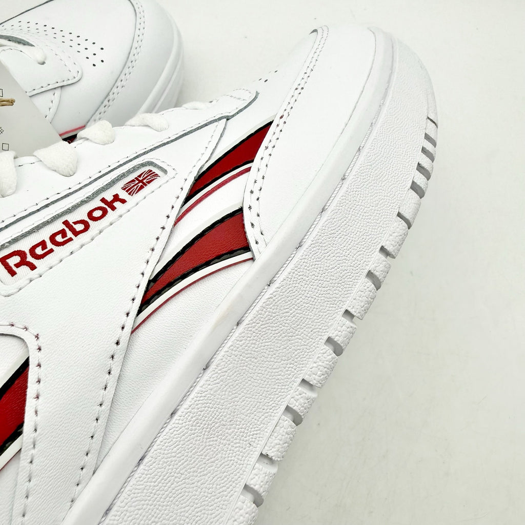 Reebok Womens Club C Double Sneaker SIZE 9 EU 40 White Red Leather NWT