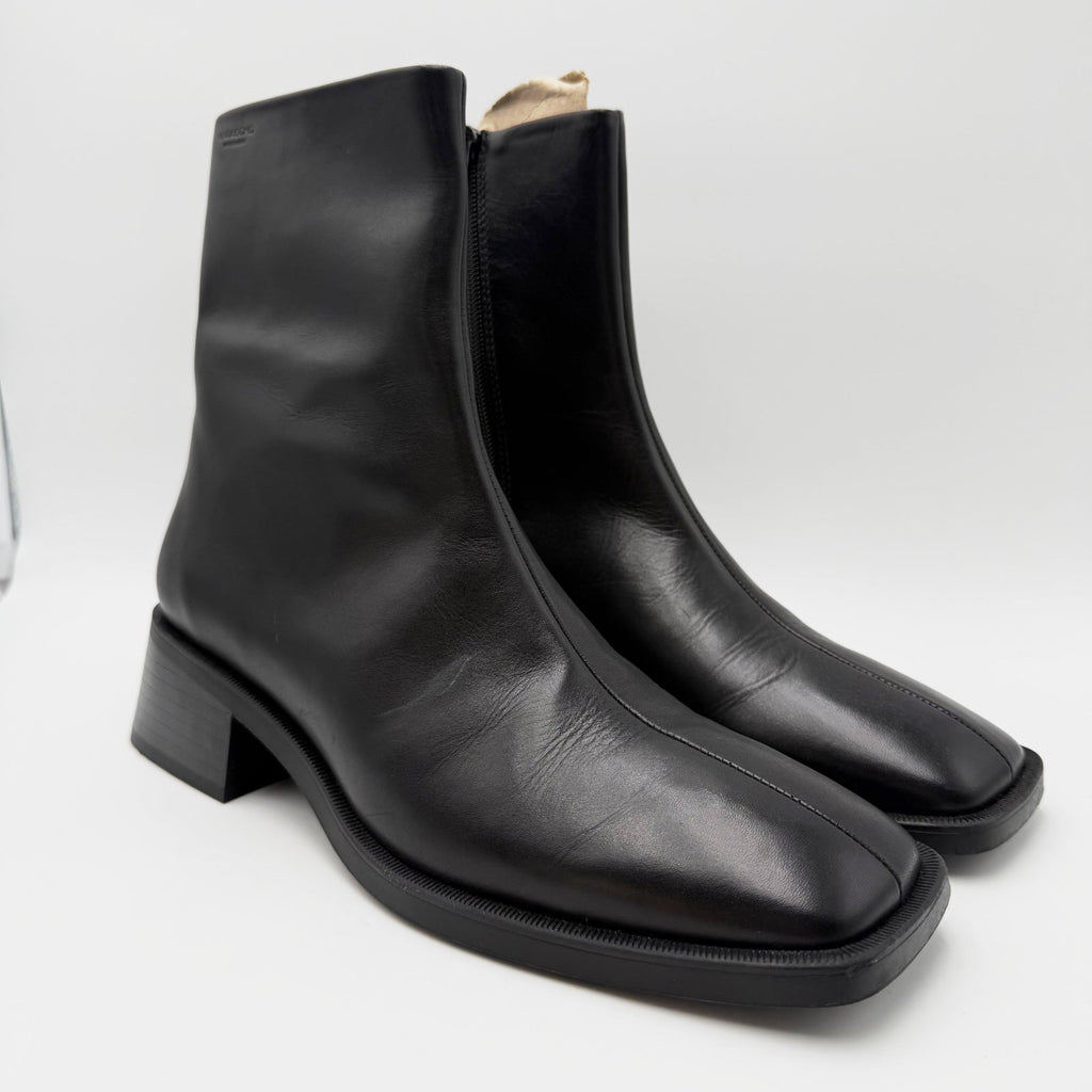 Vagabond Shoemakers Womens Blanca Ankle Boots Size 10 EU 41 Black Leather NIB