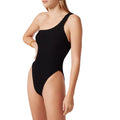 GOOD AMERICAN Always Fits One Shoulder Swimsuit SMALL MEDIUM 1-2 Black NWT