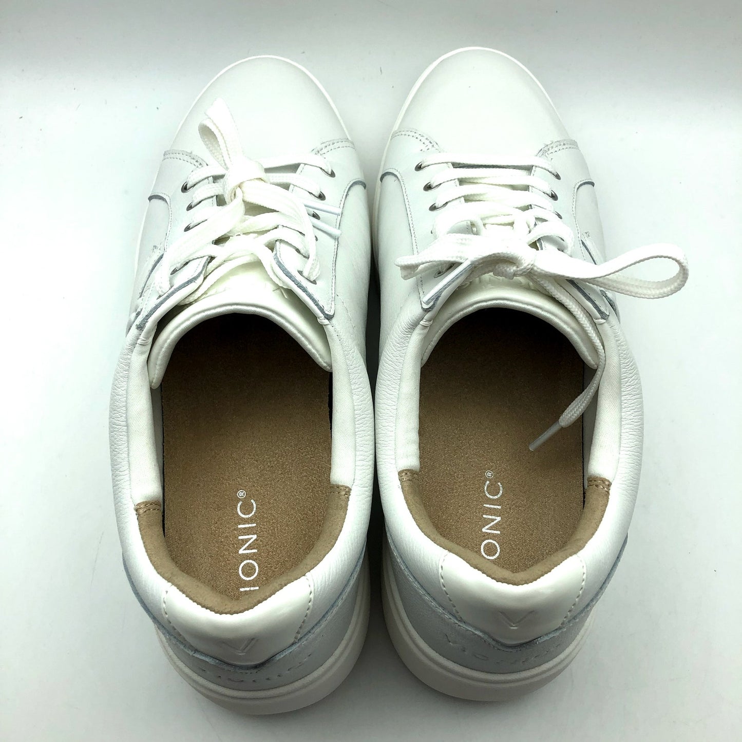 Vionic Womens Kearny Lace Up Oxford Sneakers US 12 W EU 43 White Leather NIB