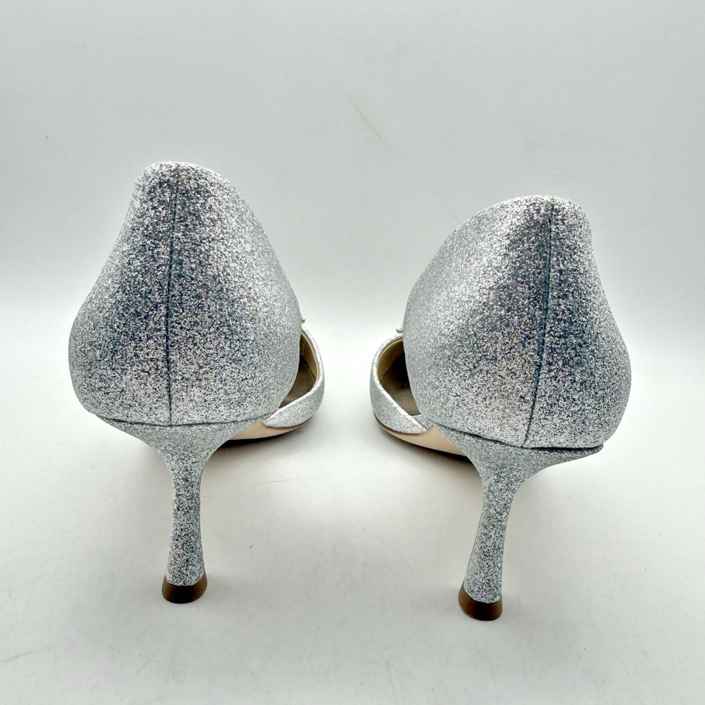Badgley Mischka Womens Fabia ll Pumps Size 10 Silver Satin Embellished NWOB