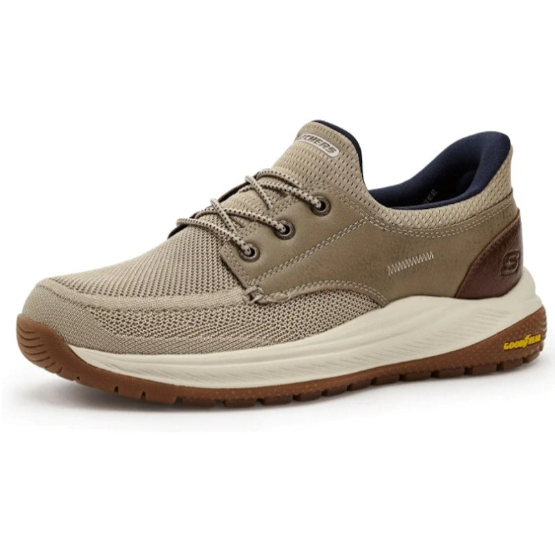 SKECHERS Mens Meroe - Alden Slip On Boat Shoes US 13 WW Taupe Tan Sneakers NWT
