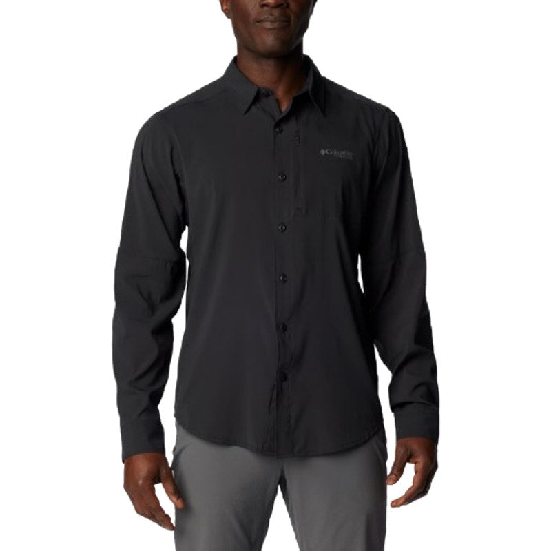 COLUMBIA Men's Cirque River Long Sleeve Shirt Medium Black Vented Woven NWT