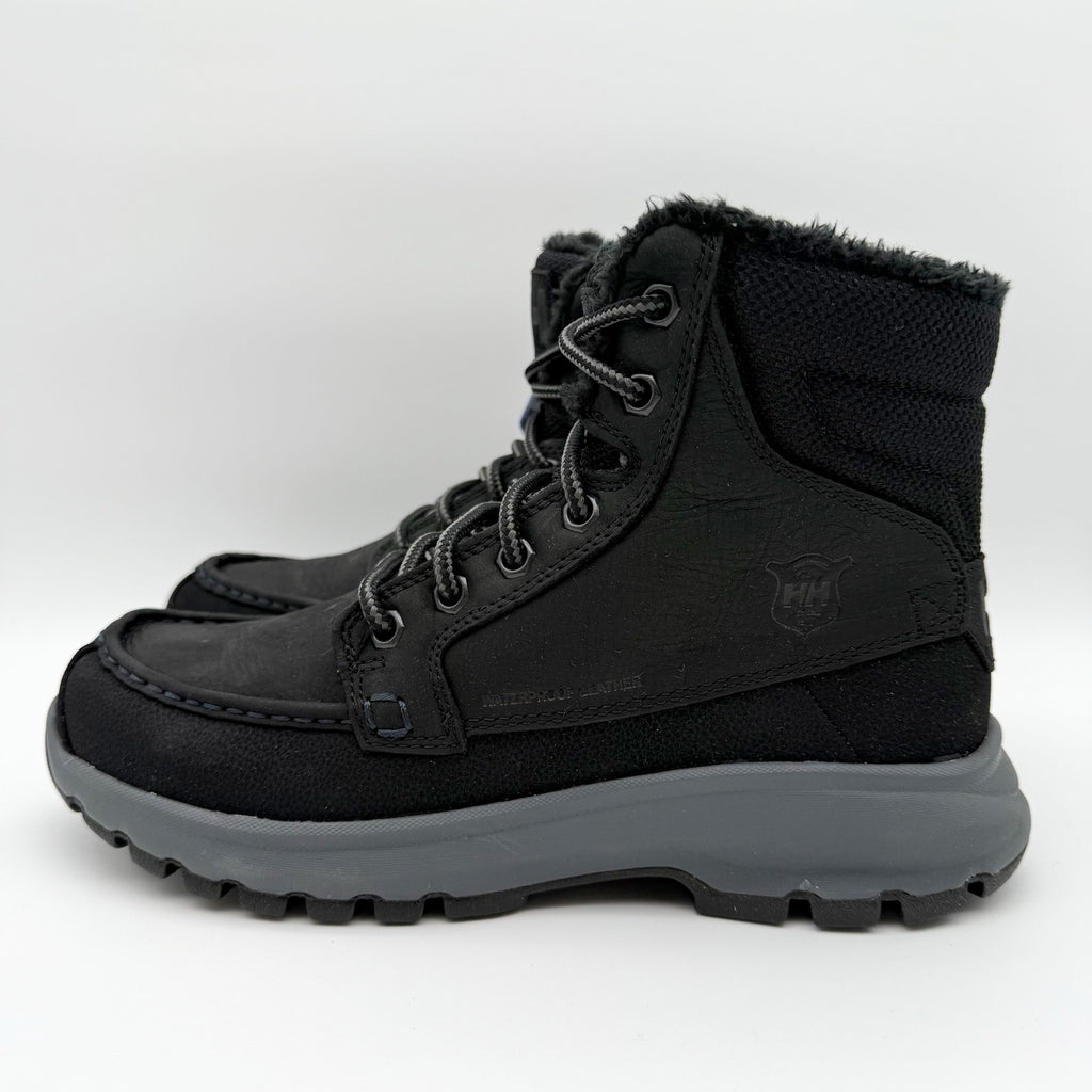 Helly Hansen Mens Garibaldi V3 Winter Boots US 9 Black Leather WP Insulated NWOB