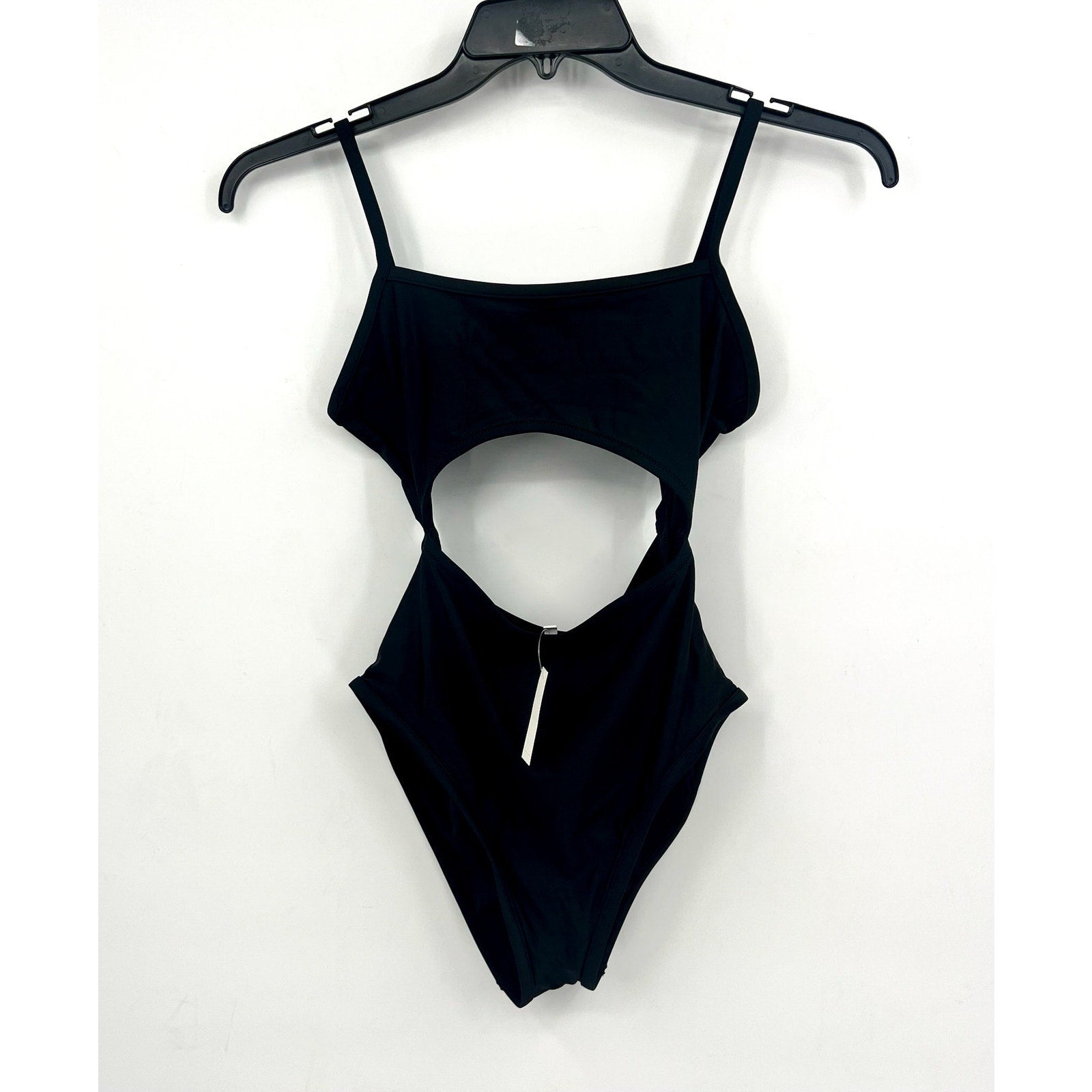 MADEWELL Second Wave Cutout One-Piece Swimsuit XS Black Scoop Neck MD329 NWT