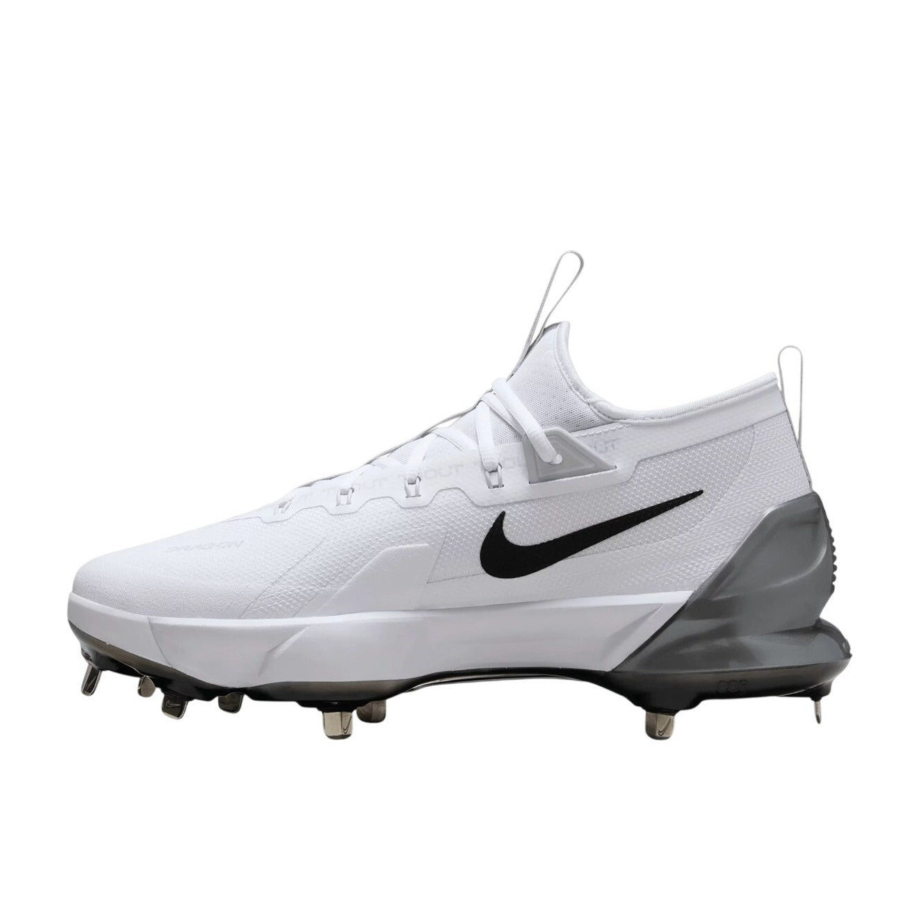 Nike Mens Force Zoom Trout 9 Elite Metal Baseball Cleat Size 7 White FB2906 NWOB