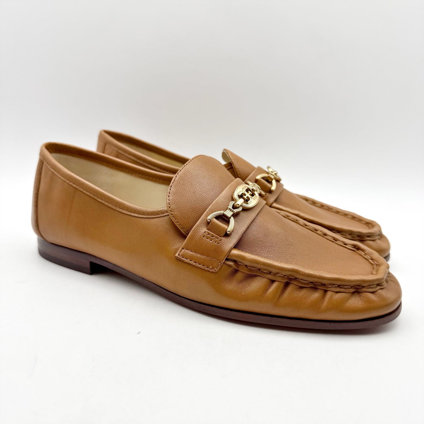 Sam Edelman Womens Lucca Flat Loafers US 6 M EU 36 Tan Brown Leather NIB