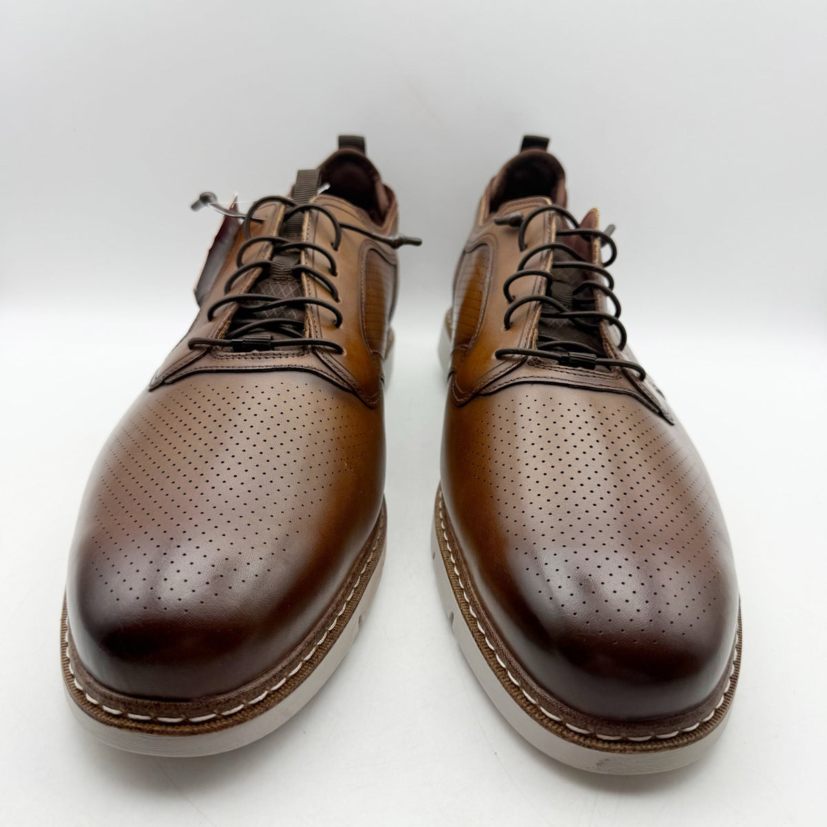 Stacy Adams Mens Sync Slip-On Oxfords Size 15 Wide Brown Leather NWOB