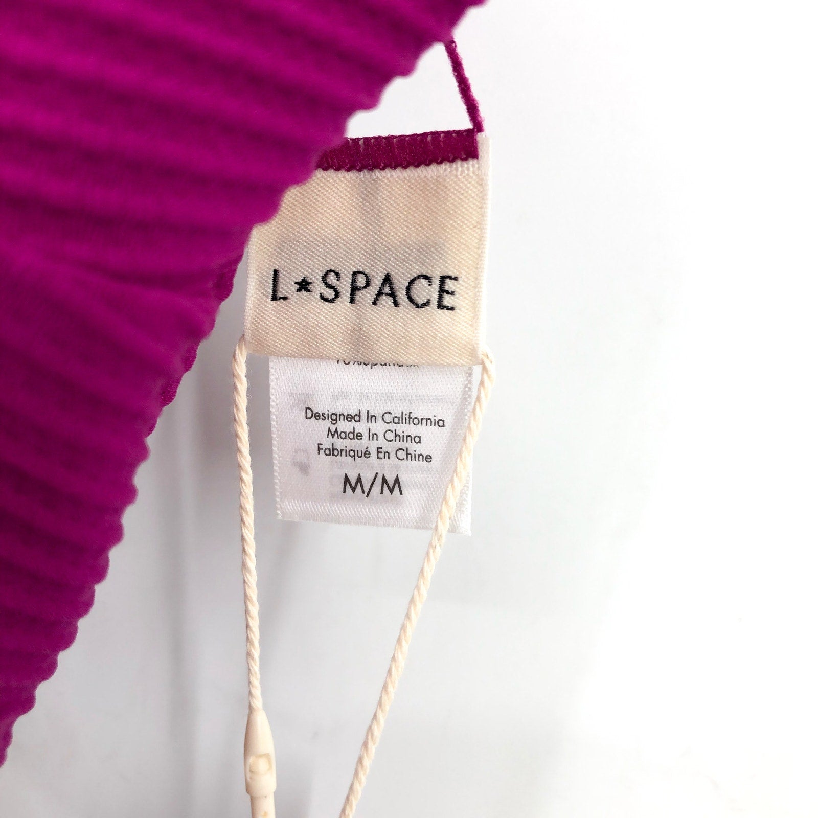 L*SPACE Women's Kyslee One Piece Swimsuit Medium Pink Berry Eco Chic Repreve NWT