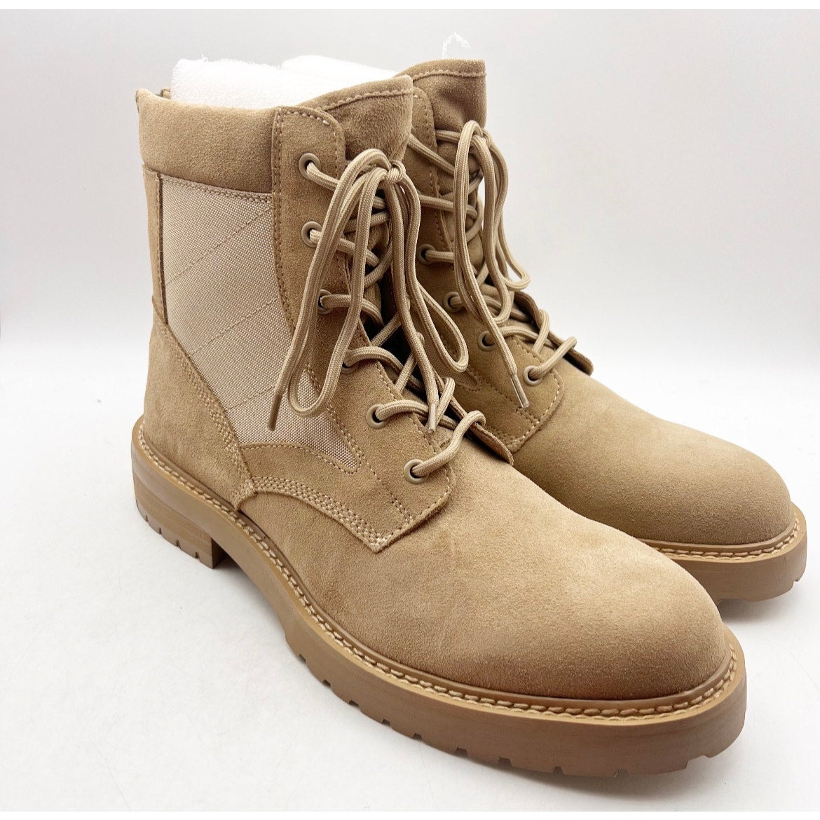 Saint Morta Mens Legion Ankle Combat Boots Size 9 EU 43 Tan Suede NIB