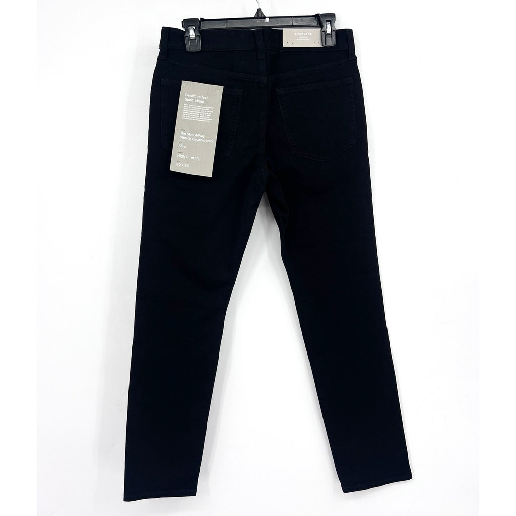 EVERLANE Men's Slim 4-Way Stretch Jeans 30x30 Black Uniform Organic Cotton NWT