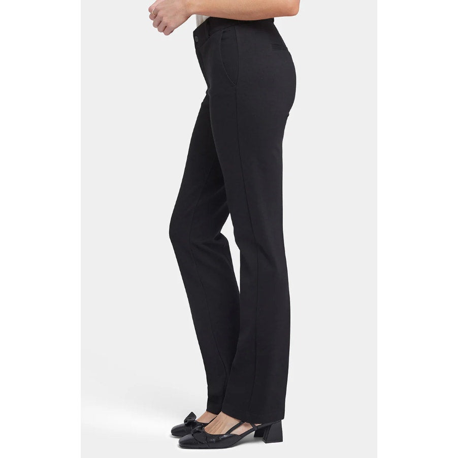 NYDJ Women's Classic Sculpt-Her Trouser Pants Size 6 Black Stretch Ponte NWT