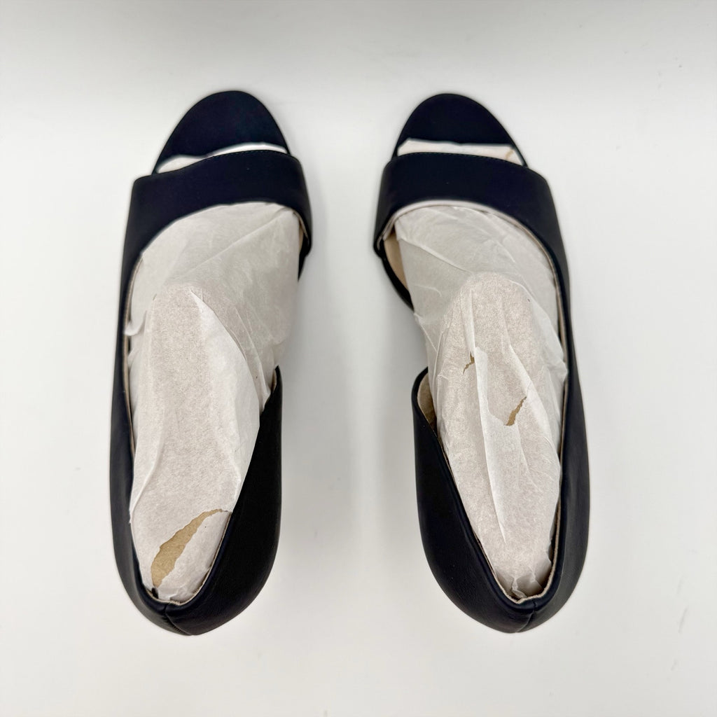 LifeStride Womens Mantra Peep Toe Pumps Size 7.5 Wide Navy Blue d'Orsay NIB
