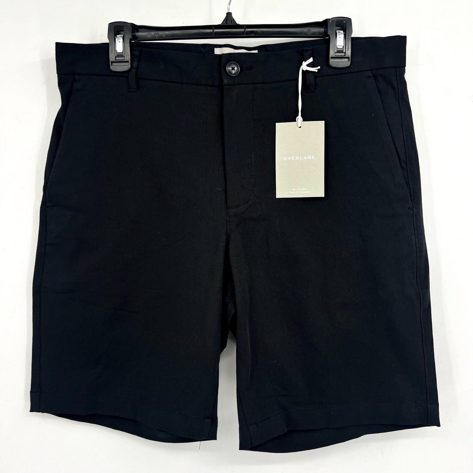 EVERLANE Men's The 9" Performance Chino Shorts Size 34 Black NWT