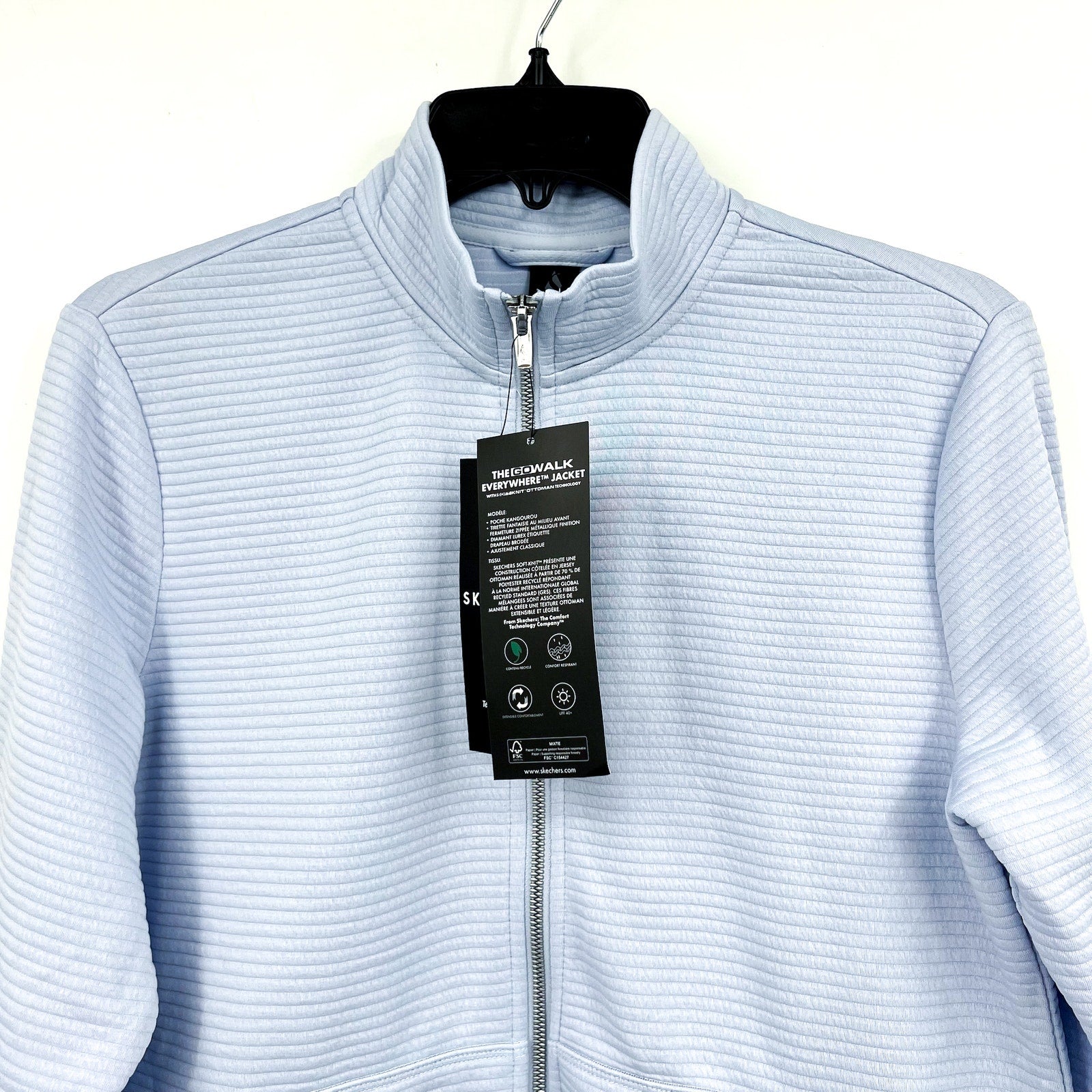 SKECHERS Women's GO WALK Everywhere Jacket Small Blue Full Zip NWT