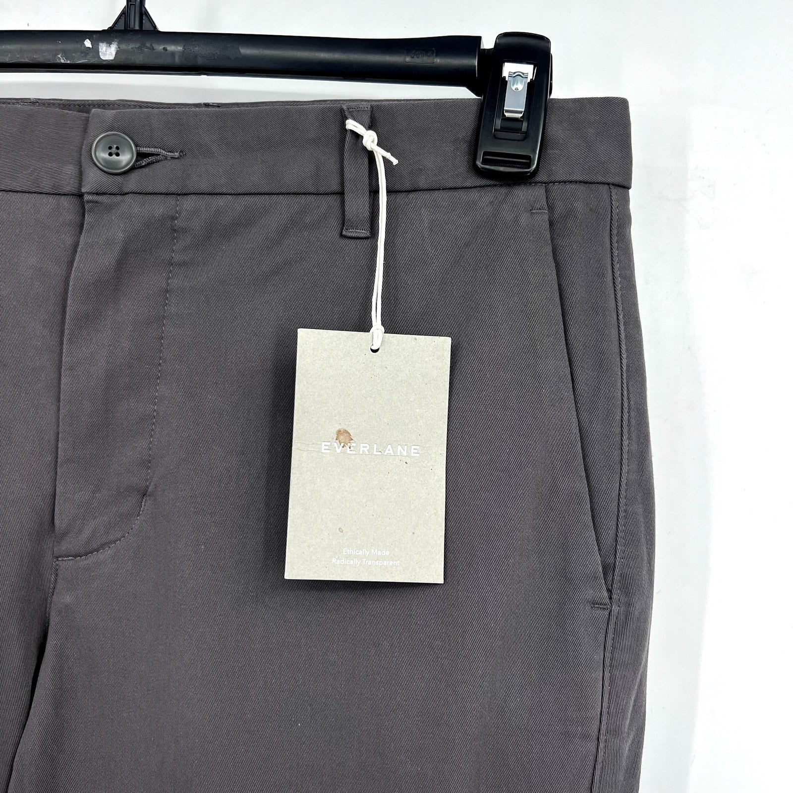 EVERLANE Men's Uniform Performance Chinos 33x30 Slate Grey Slim Fit Pants NWT