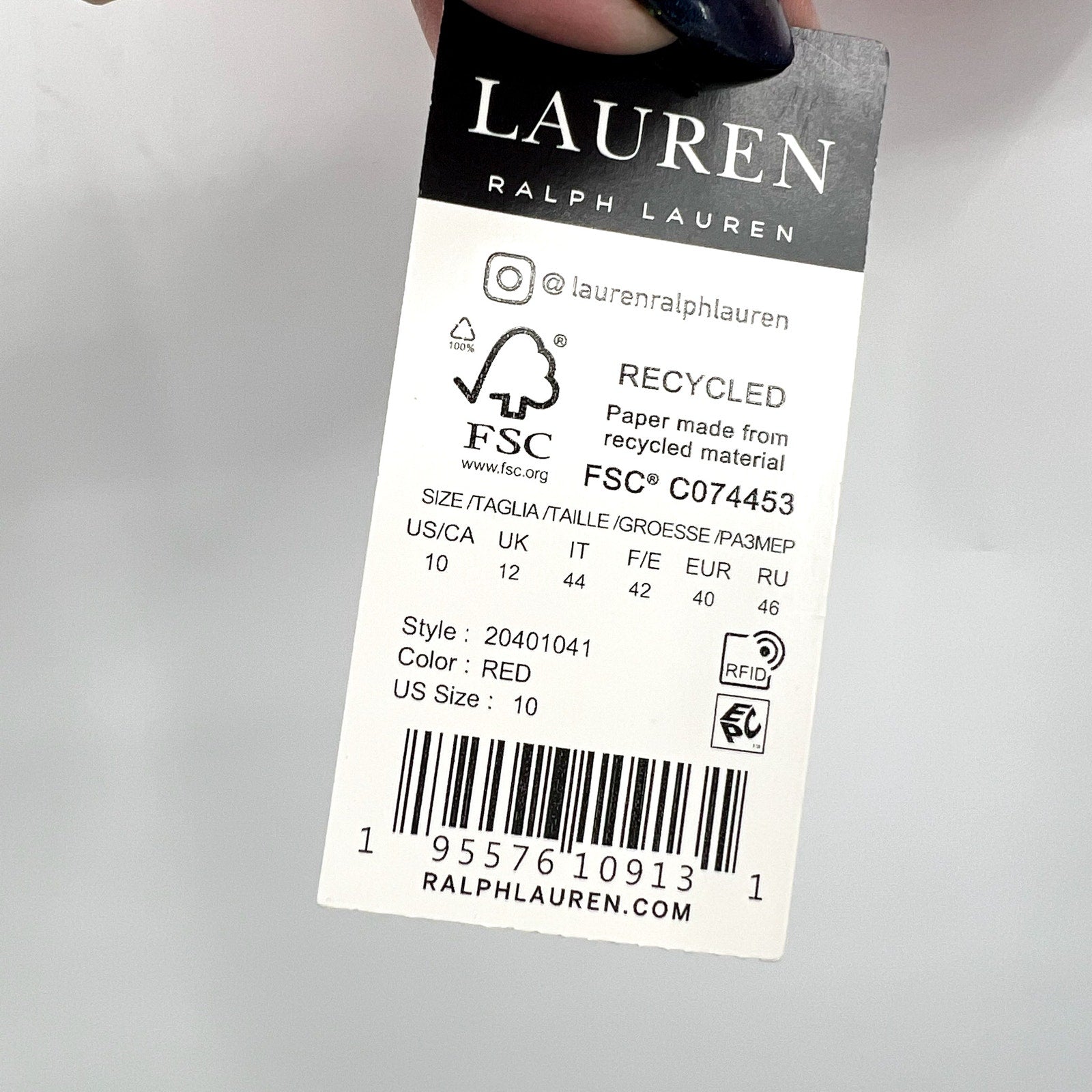 LAUREN RALPH LAUREN Toggle V Neck Bikini Top Size 10 Red Beach Club Solids NWT