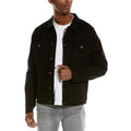 7 FOR ALL MANKIND Men's Perfect Trucker Jean Jacket XL Black Denim Stretch NWT