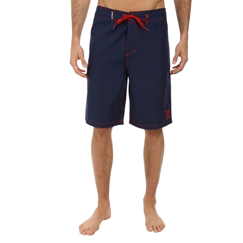 HURLEY Mens Standard One and Only Board Shorts 2.0 Size 38 Navy Neon Pink NWT