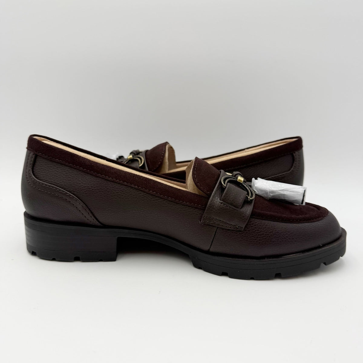LifeStride Womens Logan Flat Loafers Size 7.5 M EU 38 Chocolate Brown NIB