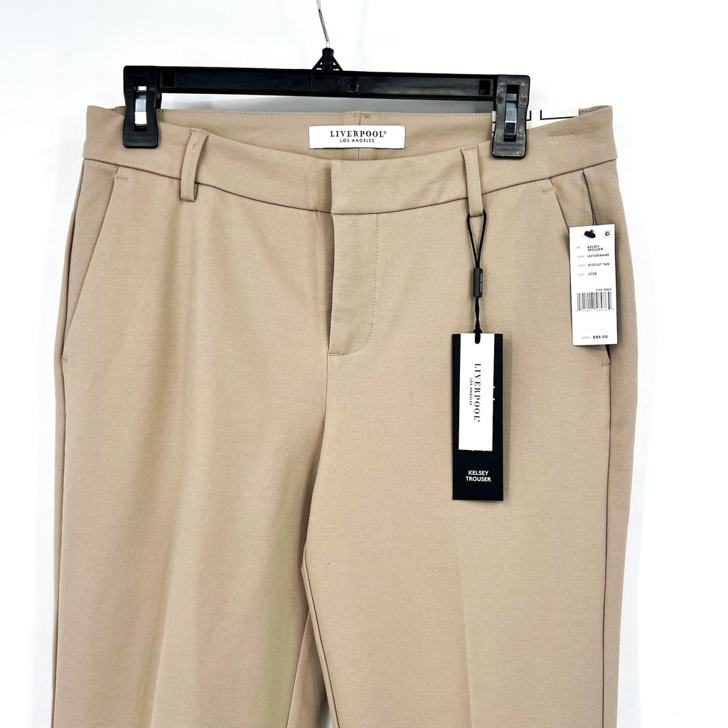 LIVERPOOL Women's Kelsey Knit Trouser Size 6 - 28 Biscuit Tan Super Stretch NWT