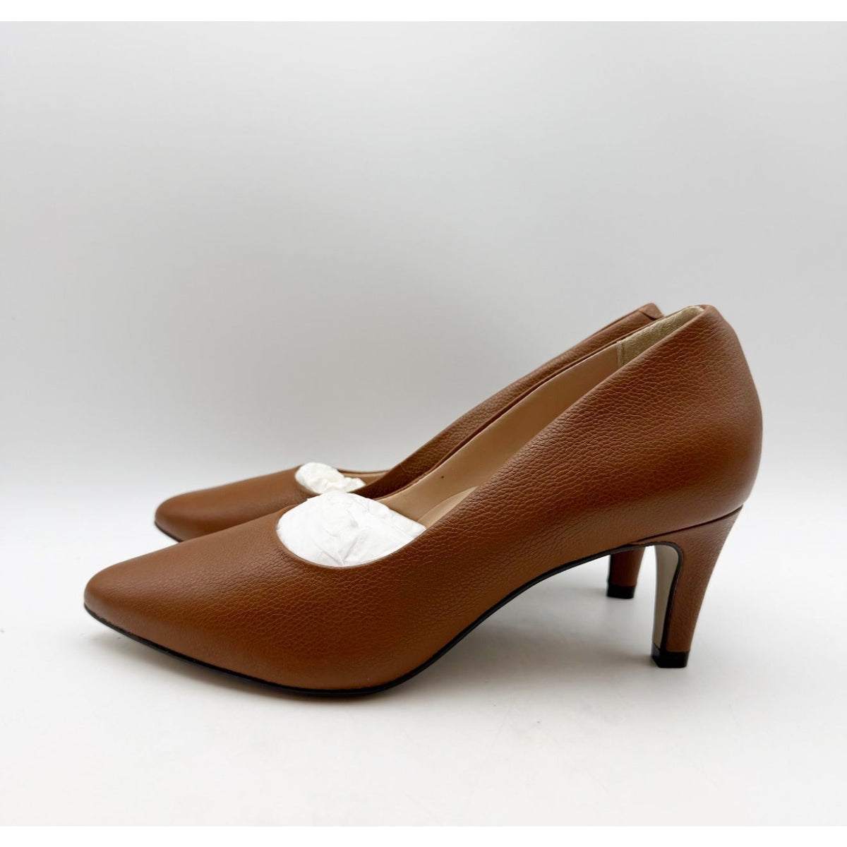 Marc Joseph Womens Trinity PL Pump Size 7 EU 38 Cognac Napa Brown Leather NWOB