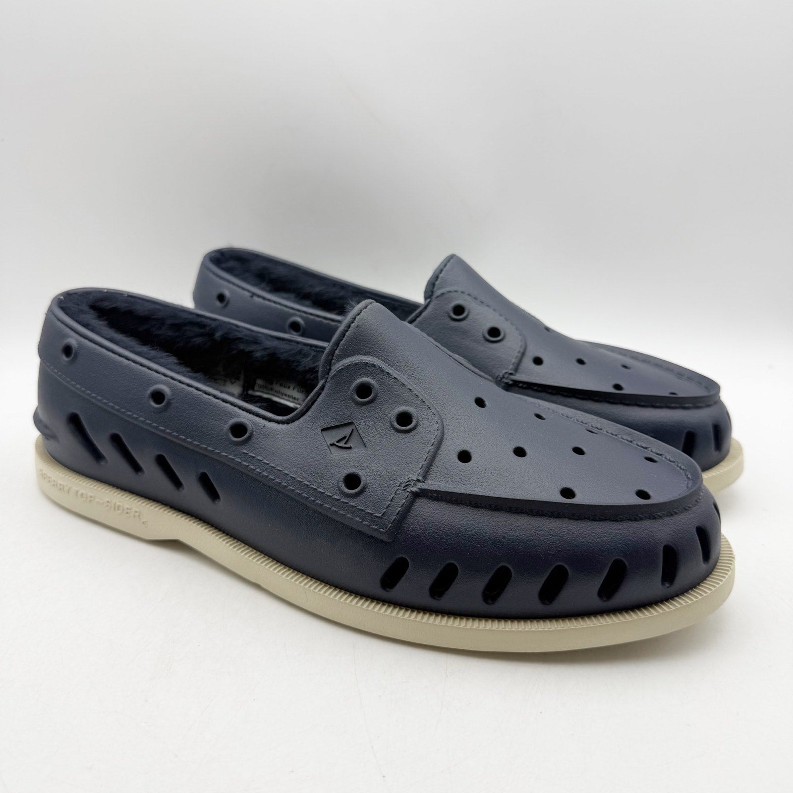 Sperry Mens Original Float Cozy Boat Shoes US 10 EU 43 Navy Blue NWOB
