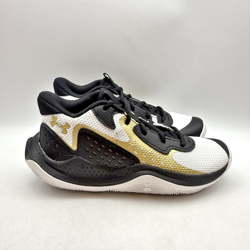 Under Armour Boys GS Jet '23 Basketball Sneakers US 5 YOUTH Black Gold NIB
