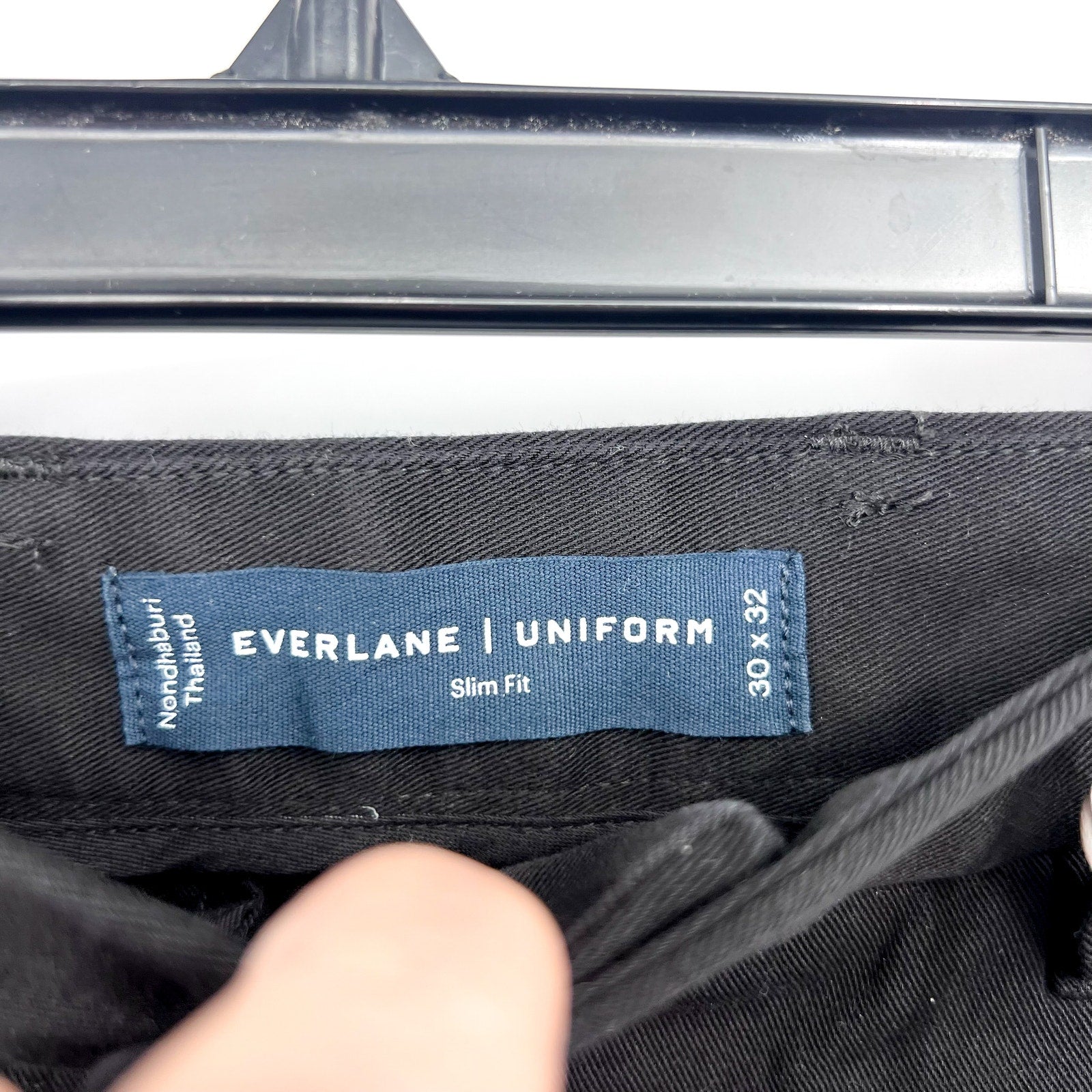 EVERLANE Men's Uniform Performance Chino Pants 30x32 Black Slim Fit NWT
