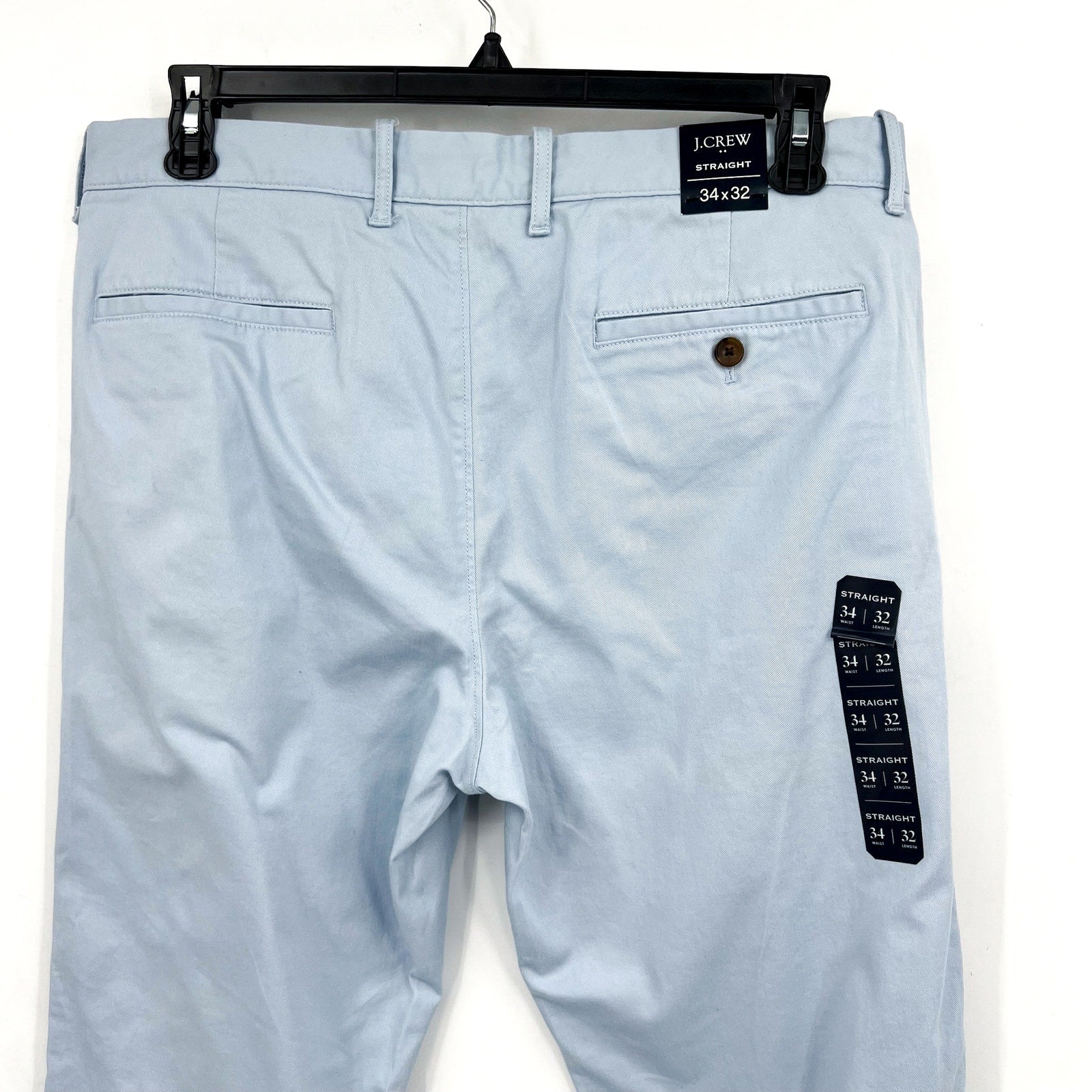 J CREW Men's Straight-Fit Flex Chino Pants 34x32 Light Blue BL8901 NWT