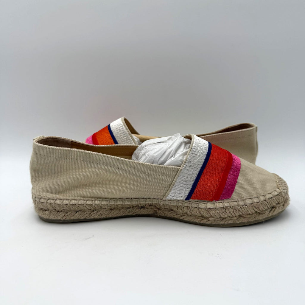 Castaner DVF Womens Klea Espadrille Flats Size 7 EU 37 Cream Pink Ribbon NWOB