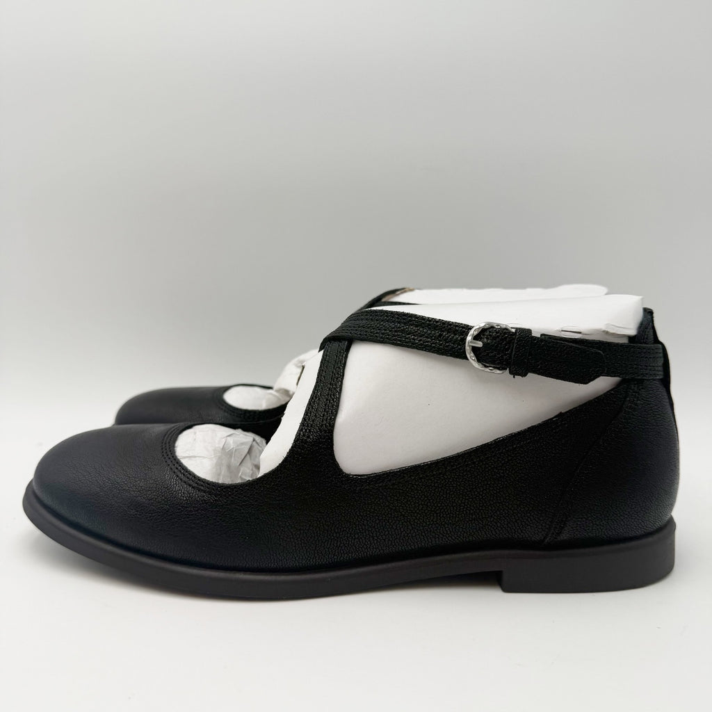 Lucky Brand Womens Necia Mary Jane Flats Size 8.5 M Black Leather NWOB
