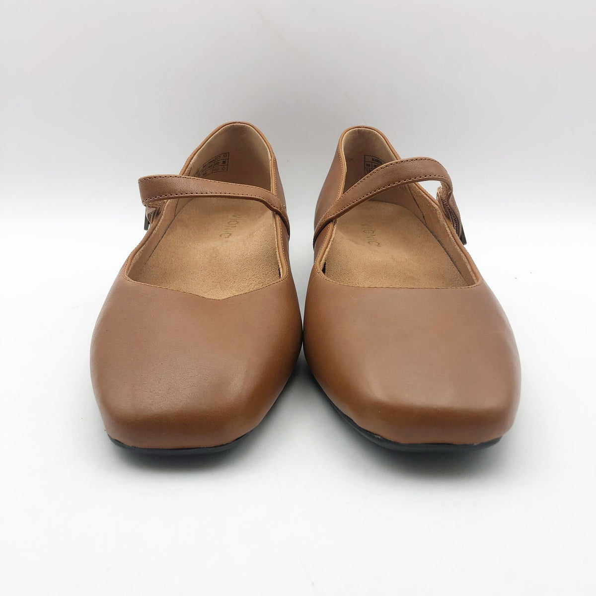Vionic Womens Alameda Mary Jane Flats Size 9M EU 40 Brown Leather NIB