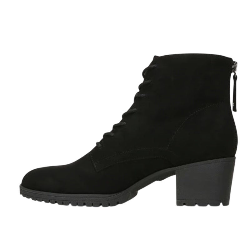 Dr. Scholl's Womens Laurence Heel Booties US 8 M Black Microsuede NIB