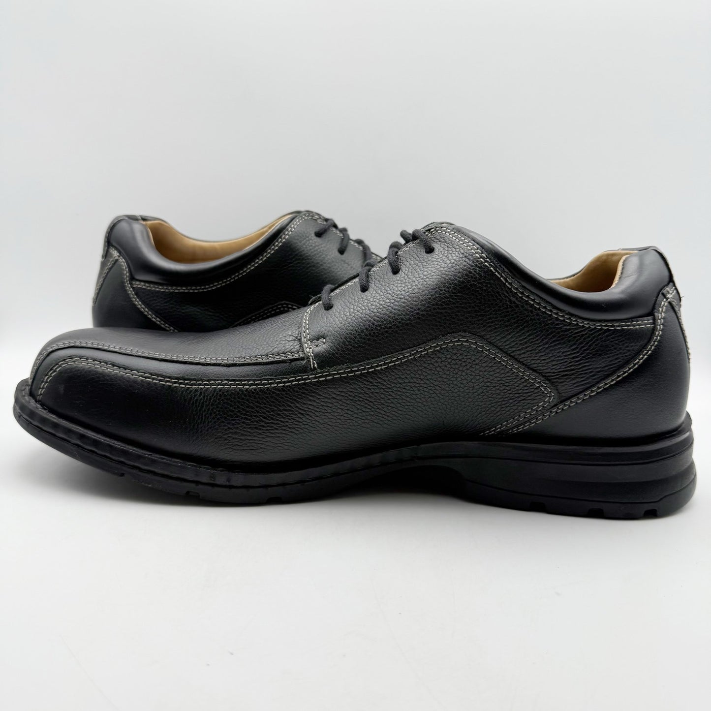 Dockers Mens Trustee Casual Oxford Shoe US 15 Wide EU 48 Black Leather NWOB