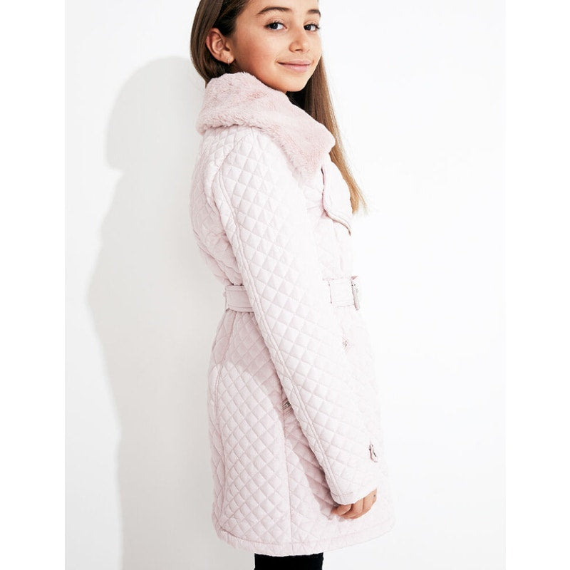BARDOT JUNIOR Girl's Grace Quilted Coat Size 7/8 Pink Blush NWT