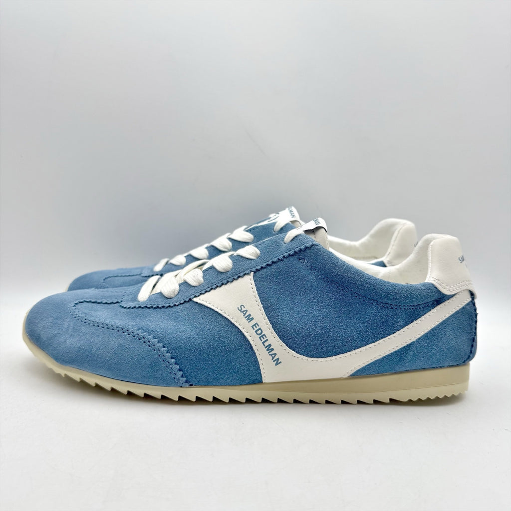 Sam Edelman Womens Isa Casual Sneaker US 11 Blue Suede Signature Collection NWOB
