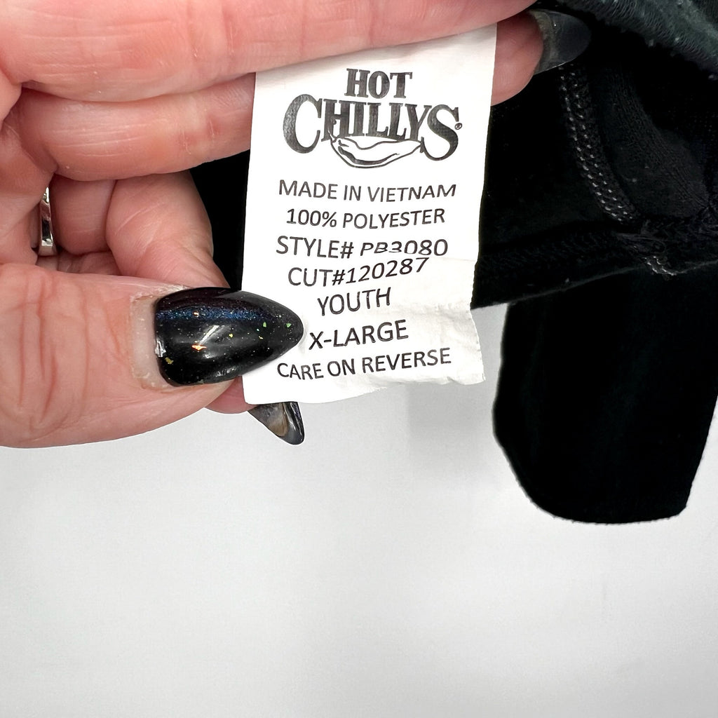 HOT CHILLYS Youth Boy's Pepper Bi-Ply Crewneck Top XL Black Base Layer EUC