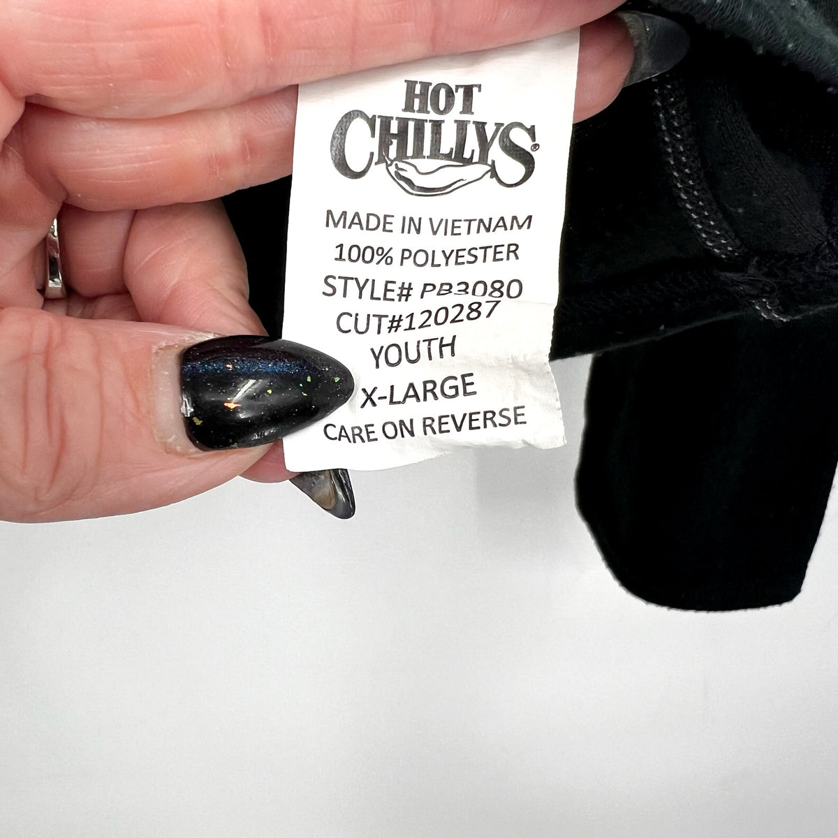 HOT CHILLYS Youth Boy's Pepper Bi-Ply Crewneck Top XL Black Base Layer EUC